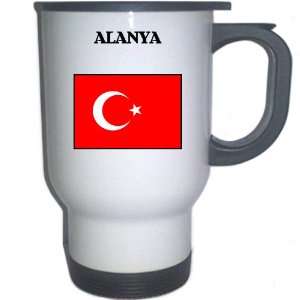  Turkey   ALANYA White Stainless Steel Mug Everything 