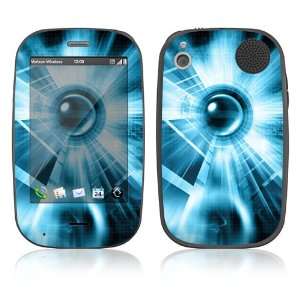  Palm Pre Plus Decal Skin   Abstract Blue Tech Everything 