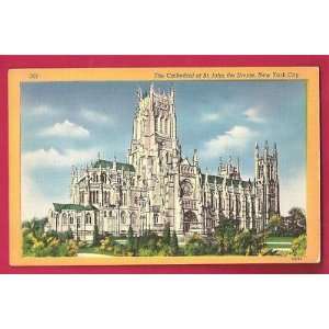    Postcard CathedralSt John the Divine New York City 