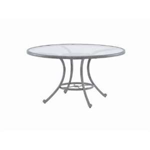   Cast Aluminum Round Glass Patio Chat Table Patio, Lawn & Garden