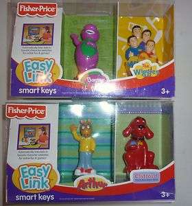 Fisher Price Easy Link Smart Keys Barney and The Wiggles Clifford 