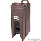 CAMBRO 4.75 GAL. INSULATED BEVERAGE CONTAINER 500LCD 131, DARK BROWN
