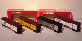 Lionel reefer car set 9855, 9875, 9851, 9853  