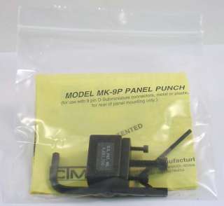 MK 9P Panel Punch For 9 Pin D Subminiture  
