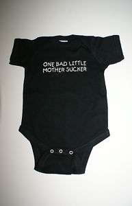 Funny Cute Baby Infant Onesie  ONE BAD LITTLE MOTHER  