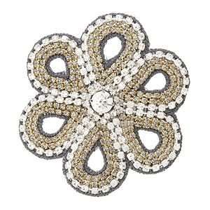  Deepa Gurnani Crystal Flower Clip, Gunmetal, 1 ea Beauty