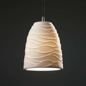  Limoges Nickel & Waves Porcelain Mini Pendant