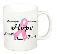 Hope   Love   Faith Breast Cancer Awareness Coffee Mug  