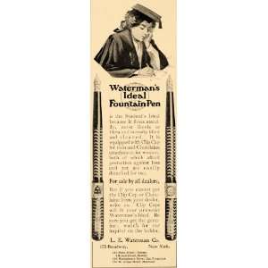  1905 Ad Watermans Fountain Pen Clip Clap Chatelaine 