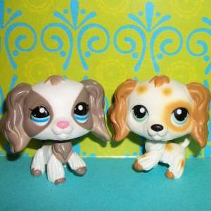   SPANIEL PUPPY DOG LOT~#344 TAN SPOTS & #2254~Littlest Pet Shop A85
