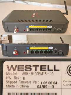WESTELL MODEM / WIRELESS ROUTER A90 9100EM15 10 VERIZON  