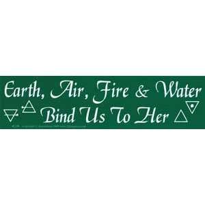  Earth, Air, Fire & Water Bumber Sticker 