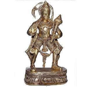  Lord Hanuman Brass Statue in Standing Posture