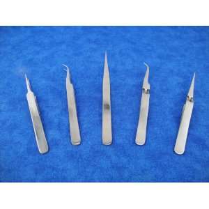 Piece Stainless Steel Watchmakers Forceps Set  