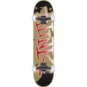  Think Spray Tag Complete Skateboard   8.5 Black/Gold w 