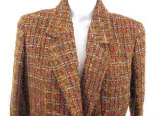 JOSEPH ABBOUD Multi Colored Wool Tweed Blazer Jacket XS  
