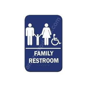  Restroom Sign Family Handicap Blue 1536