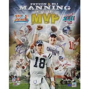 Peyton Manning Super Bowl XLI MVP And Eli Manning Super Bowl XLII MVP 