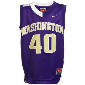 Nike Washington Huskies #40 Preschool Purple Replica Basketball Jersey 