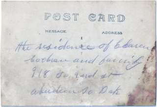 1900s Aberdeen South Dakota 918 2nd St Photo Postcard  