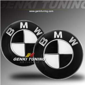  BMW E39 97 03 5 Series M5 Hood Trunk Roundel Emblem Black 