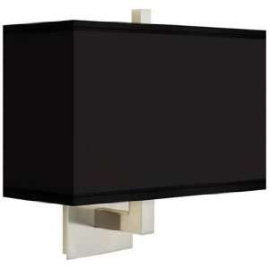  All Black Rectangular Giclee Shade Wall Sconce