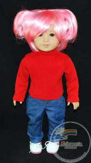 18 American Girl Doll Pink 12 13 Wig #A001 R615  