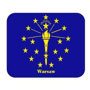  US State Flag   Warsaw, Indiana (IN) Mouse Pad Everything 