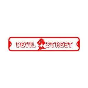    DEVIL LANE sign * street taz cartoon animal