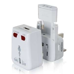 World Travel Adapter with USB Charging Port  
