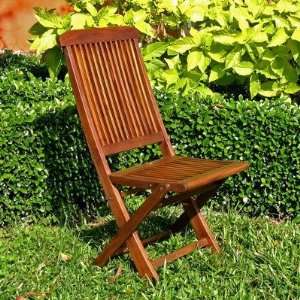  Trivoli Wooden Slatted Back Folding Chairs Set of 2 (Stain 