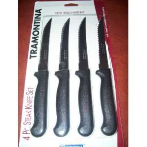 Never Needs Sharpening 4 Piece Steak Knife Dinner Set  