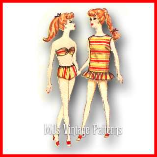 Vintage Doll Wedding Dress Pattern ~ Barbie, Tammy  