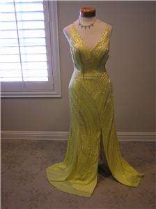NWOT TERANI pageant prom social cocktail party dress Yellow size 2 