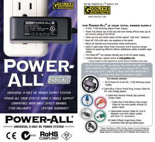 GODLYKE POWER ALL PA 9 B Basic Kit 9 Volt Power Supply  