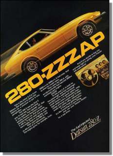 1977 Yellow Datsun 280 Z sports car photo ad  