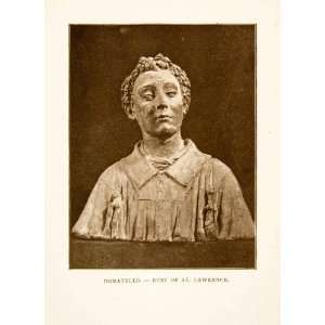  1906 Print Bust Saint Lawrence Donatello Florence Italy 