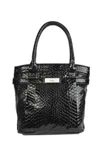 Calvin Klein CK Black Snake Python Tote Designer Handbag Purse 