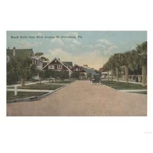  St. Petersburg, FL   View of Beach Dr & 5th Ave Giclee 