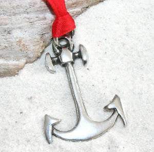 ANCHOR NAVY CHRISTIAN Pewter Christmas ORNAMENT Holiday  