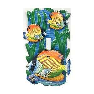  Gold Tropical Fish Metal Switch Plate Cover   Single   5 