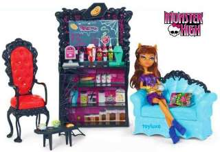 Monster High COFFIN BEAN hang out with CLAWDEEN WOLF Doll & Coffee 