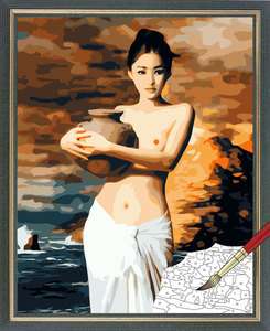Acrylic Paint by Number kit 50x40cm (20x16) Girl DIY Painting PH7092 