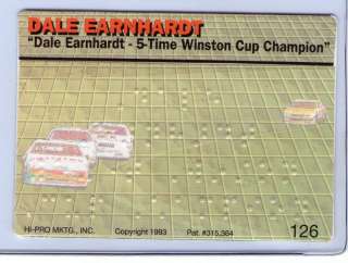1993 Action Packed Dale Earnhardt BRAILLE card  