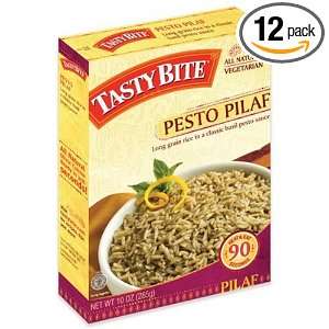 Tasty Bite Pesto Pilaf, Heat & Eat, 10 Ounce Boxes (Pack of 12 
