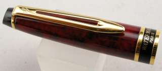Waterman Expert II Marble Red Ballpoint Pen Cap   Mint   NOS 