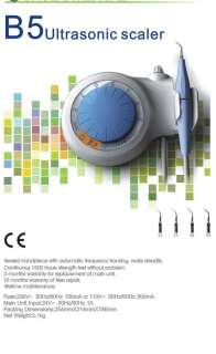   Dental 110V Ultrasonic Scaler Piezo Cavitron 4 Tips B5 Cleaner  