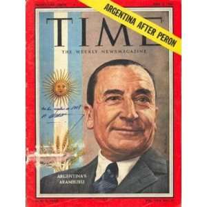 Pedro Eugenio Aramburu Signed 1957 Time Cover ~jsa Coa~   New Arrivals 
