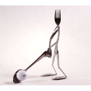  Forked Up Art   Golfer   Fork Head   Unique Gift 