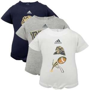 NCAA adidas Pittsburgh Panthers Infant White, Ash & Navy Blue 3 Pack 